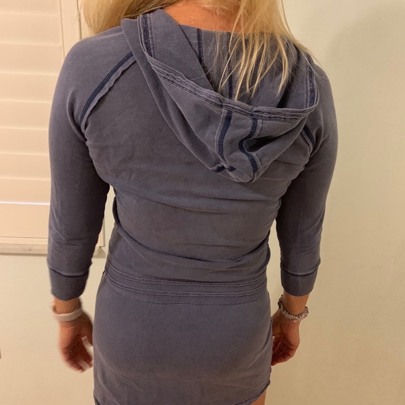 Gap Hoodie Sweatshirt Dress Blue Small - Picture 3 of 5